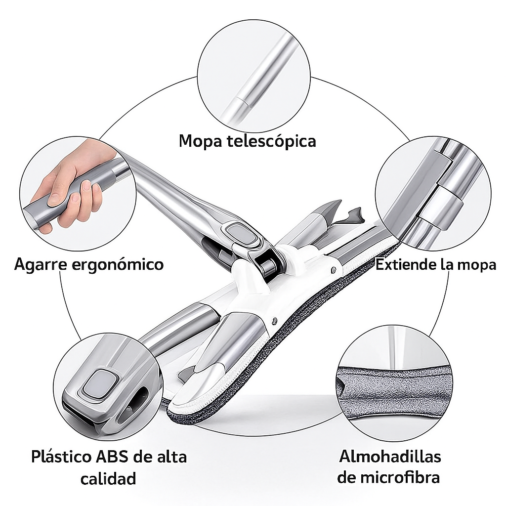 ⭐ Super Mop 360° – Limpieza Rápida y Sin Esfuerzo